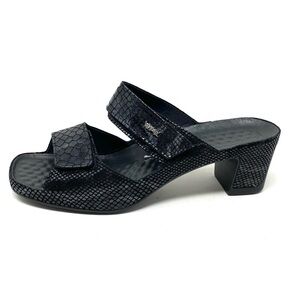Vital 0520 Joy Snake Schwarz Comfort Mule Sandals